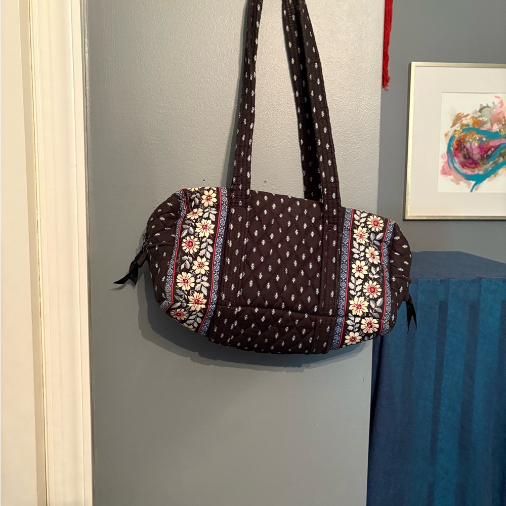 Vera Bradley Black Floral Shoulder Bag